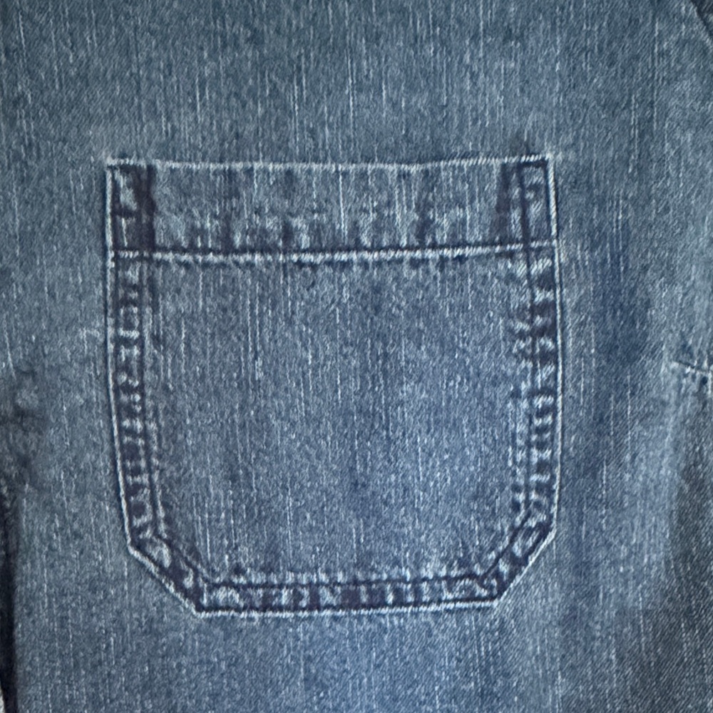 Old Navy Women’s Dark Chambray Button-Down Denim Shirt XL TALL - Picture 3 of 7